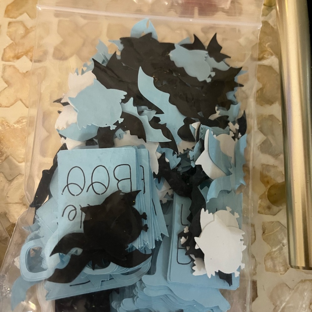 Blue and Black “little boo” Confetti